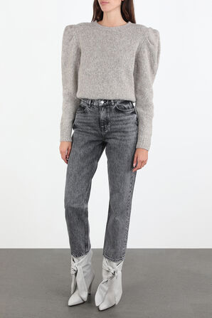Pavoli Washed Srtaight Leg Cropped Jeans In Grey IRO